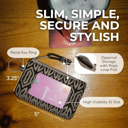 Image of KAVU Stirling Double Sided Slim Cotton Canvas Zip Wallet