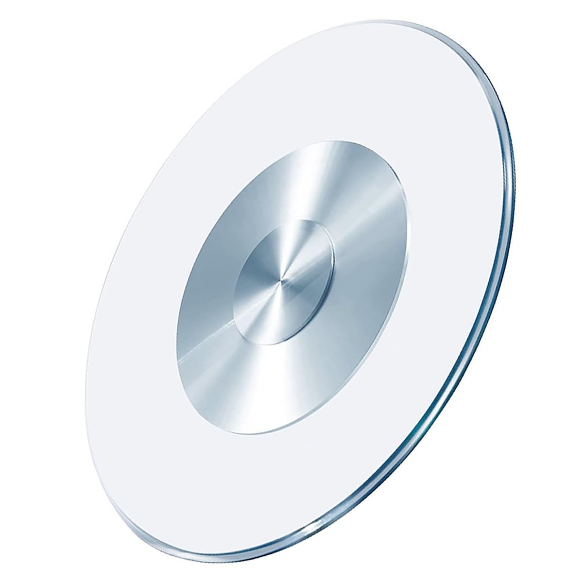 60 Cm Plateau Tournant pour Table À Manger, Plateau Tournant Rond en Verre Trempé Transparent De 8 Mm, Assiette De Service Ronde Claire, Plateau Tournant Rotatif De 80 Cm(70cm/26Inch)