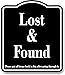 Lost and Found Put Items Back In Bin BLACK Aluminum Composite Sign, 15