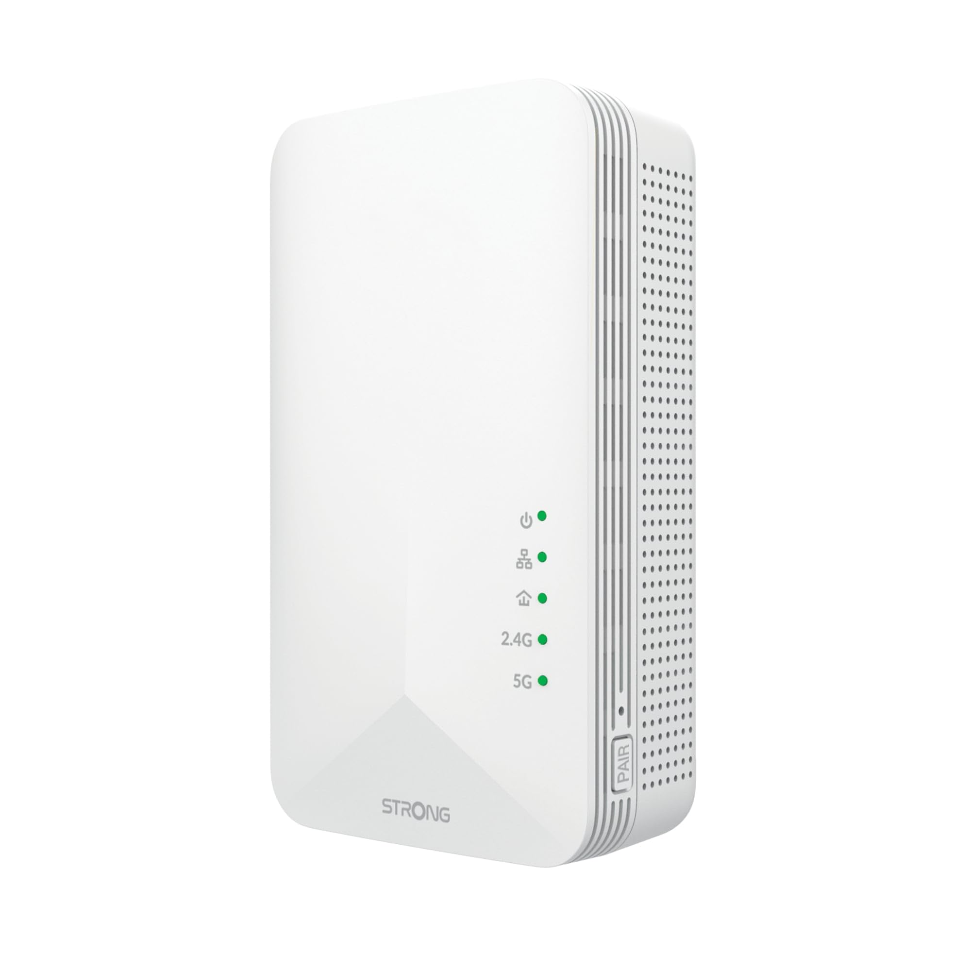 STRONG - Powerline 1000 Duo Wi-Fi EU - Adattatore Powerline 1000 + Wi-Fi 1200 Mbps - Internet Veloce - Presa Passante Schuko - Portata di 300m - Per Tutti i Modem/Router - Hotspot + Ethernet - Bianco