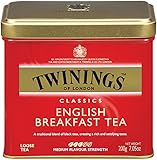 Twinings of London English Breakfast Loose Tea Tins, 7.05 Ounces (Pack of 6)