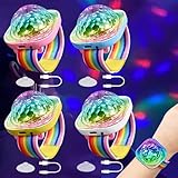 YANGUN Discokugel Armband, 4 Stück Disco Ball Licht, Klein discolicht partylicht usb, Wiederaufladbares, Tragbare Mini Discolicht für Kind Auto Tanzen DJ Party Geburtstag