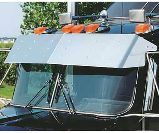 Technical Precision Replacement for Kenworth T450 Year 2000 13 in Stainless Steel Drop Visor WFACTORY Brackets