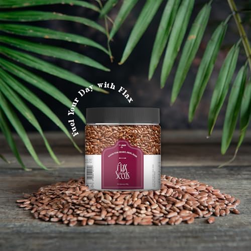 Image of Jivo Flax Seeds | Raw Alsi Seeds for Eating | High in Protein, Iron, & Dietary Fibre | Rich in Essential Nutrients | Ideal for Adding to Smoothies, Salads, Yogurt & Baking | Healthy Snack Option- 200g