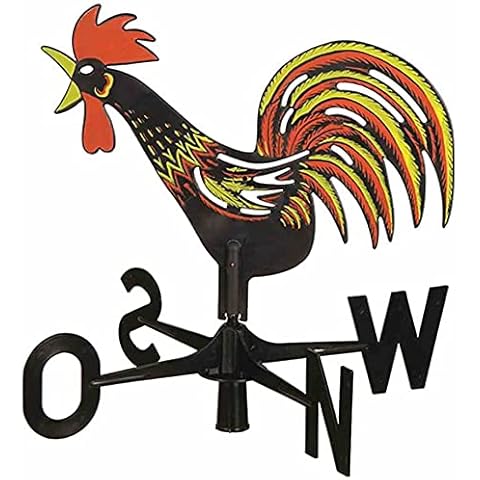 Dokado Wetterhahn Wetterfahne Windspiel für Balkon und Garten Gartenlaube Terrasse Dach Windmesser Cover