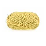 JinweiS 2 rollos de hilo de ganchillo de cúrcuma ligera, mezcla de 5 hebras para ganchillo, hilo suave para proyectos de manualidades