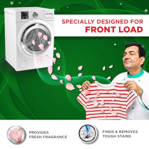 Image of Ariel Matic Detergent Powder Front Load - 5kg + 3kg + 500g Liquid free | Removes 100 Tough Stains in 1 wash | Specially Designed for Washing Machines | Fresh Fragrance