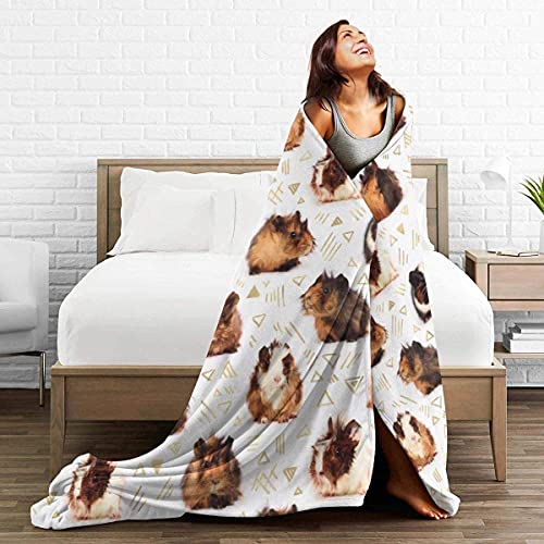 Bonlor 60"X 50"Bed Throws, Guinea Pigs Super Soft Lightweight Hypoallergenic Plush Blanket Cozy Bed Blanket For Sofa Couch Living Room Picnic Fall Spring Winter Use Throw Blanket For Men Women #TOP3