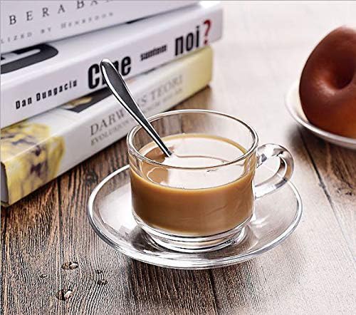 Image of Premium Glass Tea and Coffee Cup 250ML Set of 6 Transparent Glass Cups Set for Milk Cup, Hot /Cold Drinks Cups, Herbal Tea, Green Tea, Lemon Tea Cup Set for Ideal Gift Uses (CTZ - 15)