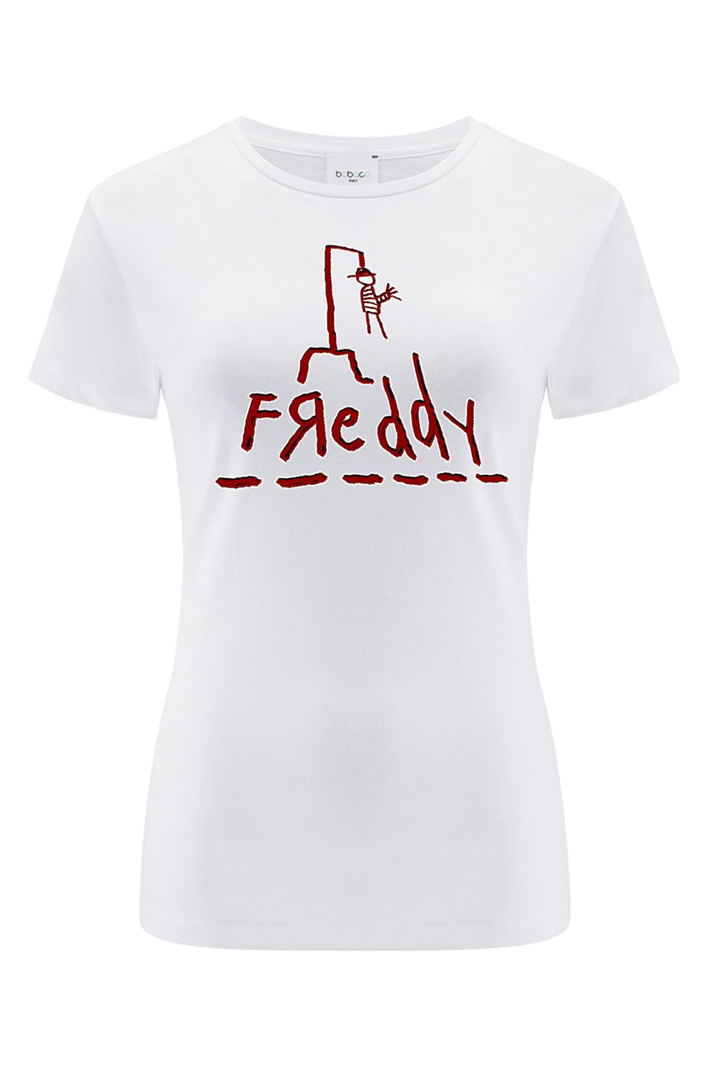 ERT GROUP Warner Bros. Nightmare of Elm Street 009, Women's Short-Sleeve T-shirt, 100% Cotton, Print, Size XS, White, Seamless Design,