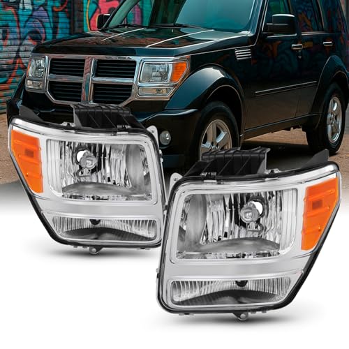 AKKON - For 2007 2008 2009 2010 2011 Dodge Nitro Headlights Headlamps LH Left & RH Right Side Assembly