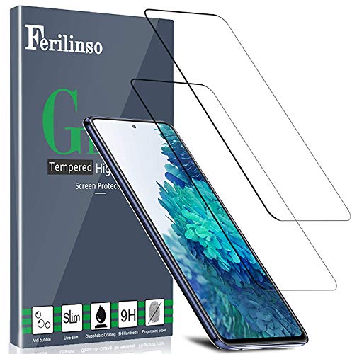 Ferilinso [2 Pack] Screen Protector for Samsung Galaxy S20 FE / A51 [Tempered-Glass] [Military Protective] [HD Clear] [Case Friendly] [Anti-Fingerprint] [Anti-Scratch] [Bubble Free]