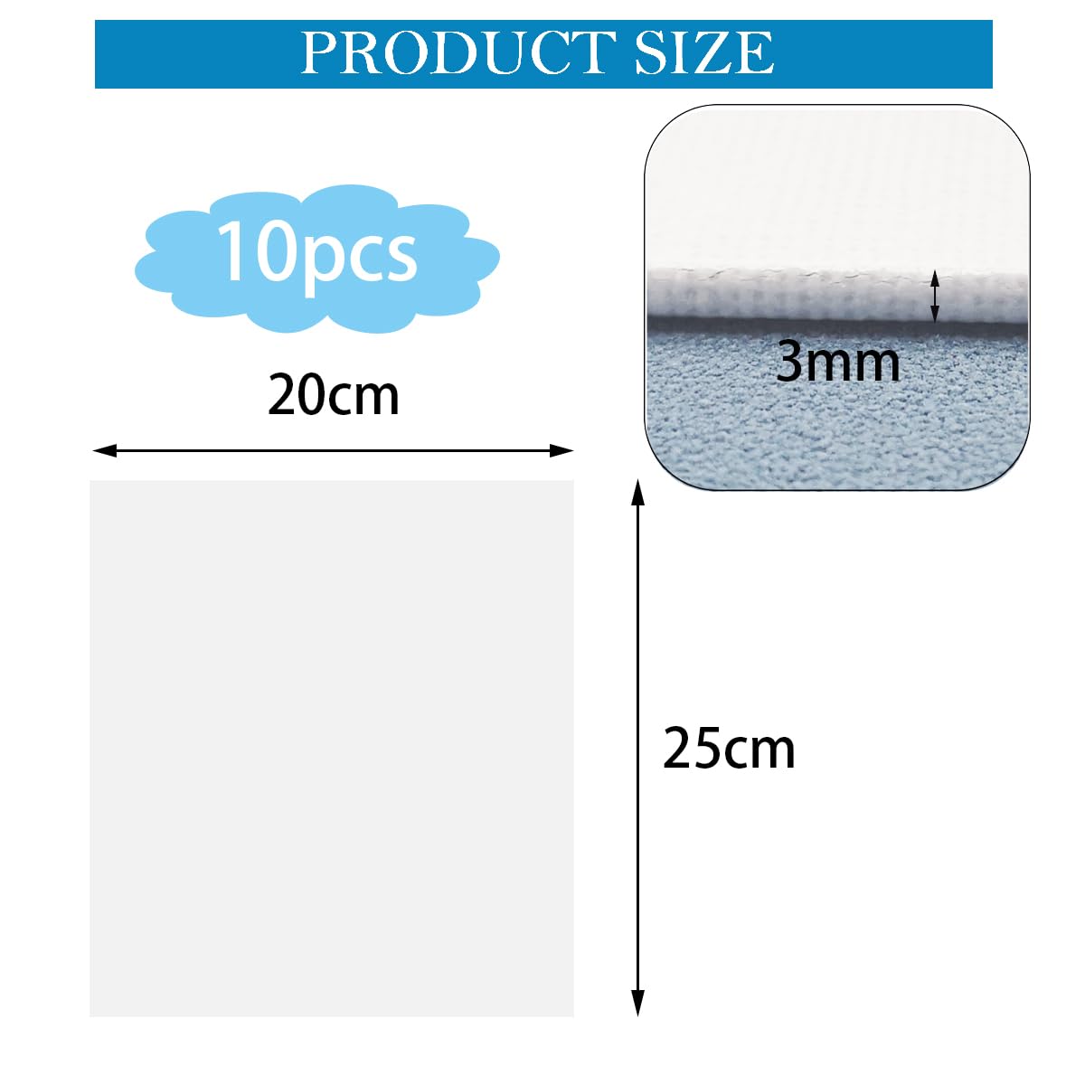 Tela da pittura, CTRICALVER Pannello in tela di cotone spesso 3 mm, Pannello in tela vuota, Pannello da pittura 20 x 25 cm, (confezione da 10) Pannello per pittura a olio per principianti e dilettanti