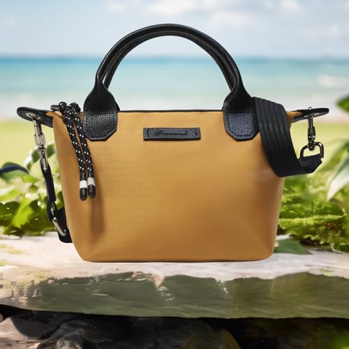 Image of Designer Mini Tote Bag for Women - Lightweight Crossbody Purse with Adjustable Dual Straps (2-Way Carry)