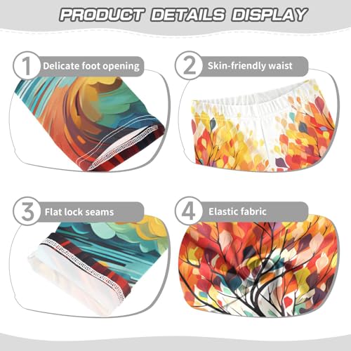 Bolaz Toddler Girls Leggings Printed Yoga Pants Leggings Colorful Tree River for Kids3