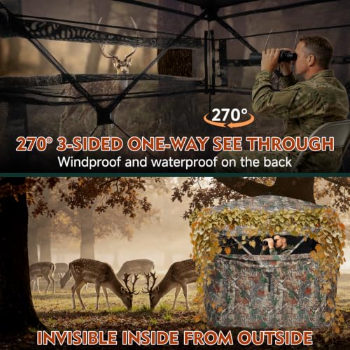 Hunting Blind, 270° / 360° See Through Ground Blind 2-4 Person - Image 3