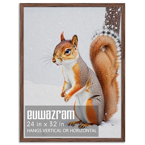 euwazram Rustic Walnut 24x32 Poster Frame