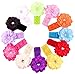 QS® Baby Girl 14" Headbands with Peony Flower (Pack of 12)