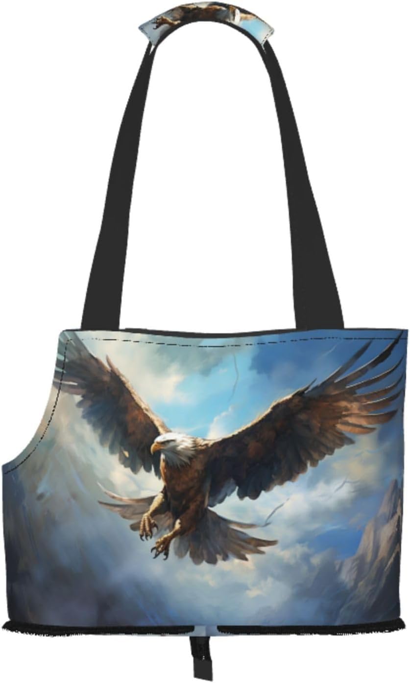 Flying Eagle Pet Tote Bag - Small Dog Purse Cat Carrier Bag, Foldable Design, Traveling Pets Tote Picnic Outdoor