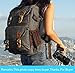 Abonnyc Camera Backpack Canvas SLR DSLR Camera Bag Backpack Large Capacity Front Open Waterproof Anti-Shock Backpack for Canon Nikon Fuji and Other Cameras Laptop Ipad, Dark Grey