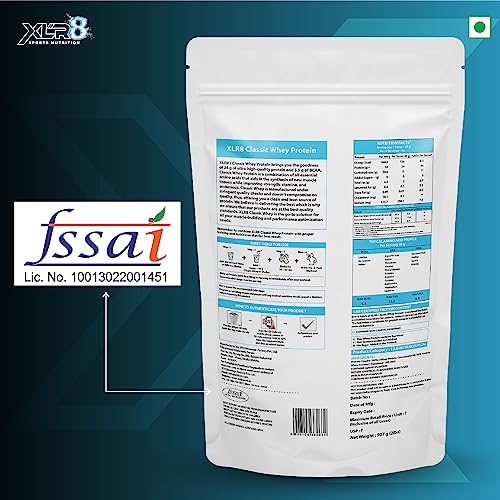 Image of XLR8 Classic Whey Protein Powder, 24 g Protein, 5.5 BCAA, No Maltodextrin (907 g Malai Kulfi)