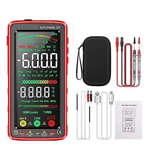 Multimètre tactile DELURA 682 automatique avec testeur de diode et ohm