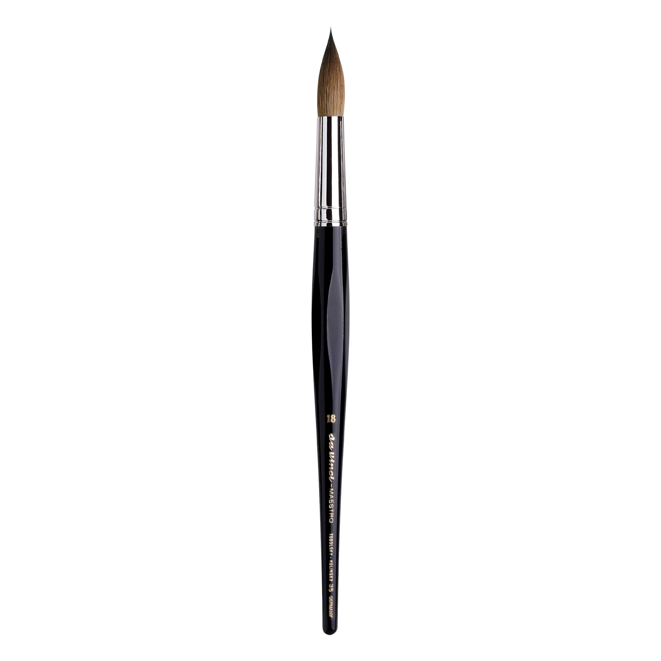 da Vinci Watercolor Series 35 Maestro Paint Brush, Round Long Taper Kolinsky Red Sable, Size 18 (35-18)