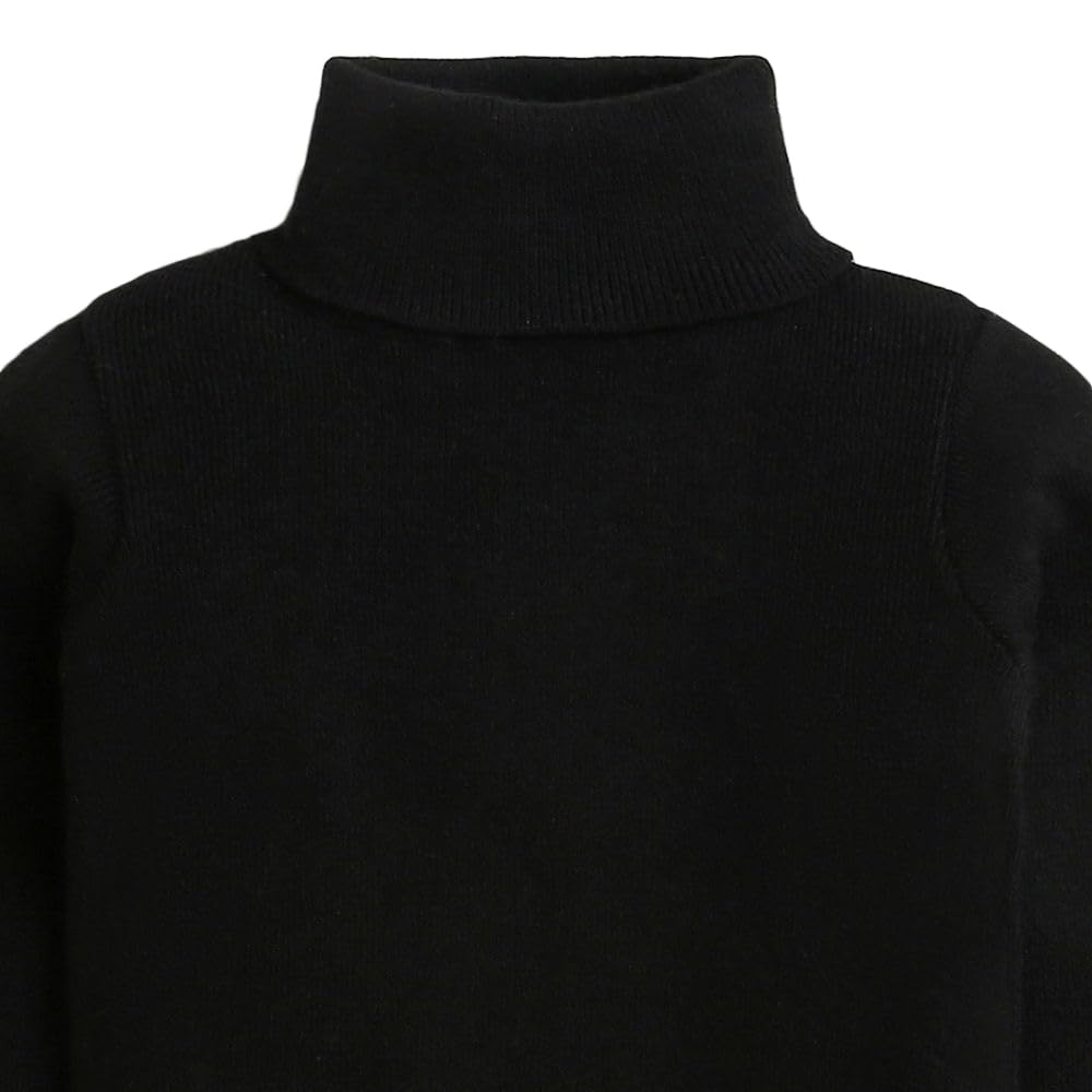 Hopscotch Girls Acrylic Turtle Neck Thermals in Black Color For Ages (3-4 Years) - Image 3 thumbnail