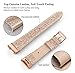 SWEES Leather Bands Compatible for Charge 3 & Charge 3 SE Fitness Tracker, Genuine Leather Band Strap Wristband Replacement for Women Men Small Large, Black, Rose Gold, Beige, Brown, Grey, Tan