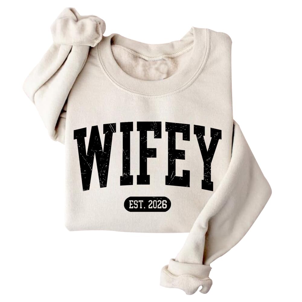DIOMMELL Hubby Wifey Couples Matching Sweatshirt for Husband and Wife