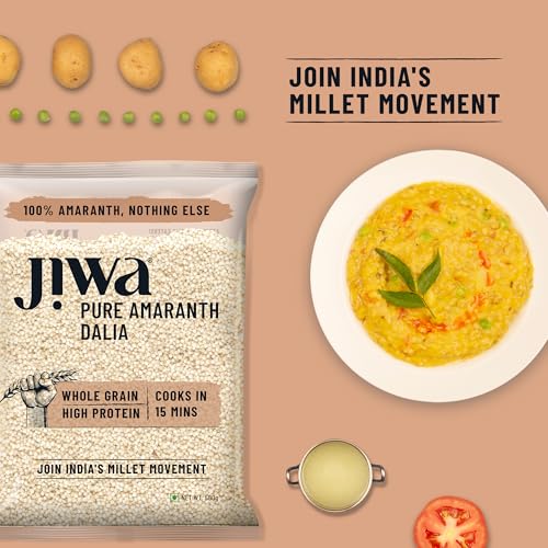 Image of Jiwa Pure Amaranth Dalia | 500 G | Cooks In 15 Minutes | Millet | Broken Rajgira /Amaranth Daliya | Gluten Free