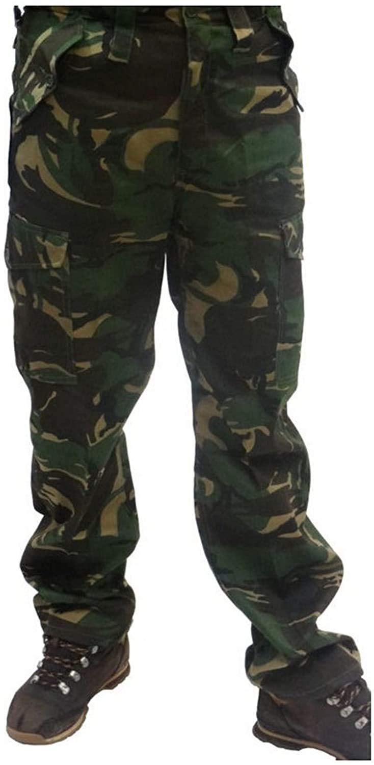 Blue Castle/Boston Men's Army Cargo Camo Combat Work Trousers - Midnight Camo - 36 Waist 32 Leg