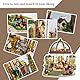 KBIBCK DIY Book Nook Kit DIY Gartenhaus Miniatur 3D Puzzle Buchstützen aus Holz DIY Miniatur Haus mit LED Leuchten Puppenhäuser Miniatur Haus Kit Modellbausätze für Erwachsene zum Bauen (Hängegarten)