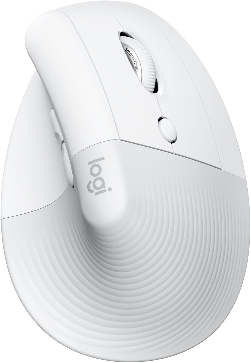 Lift for Mac Vertical Ergonomic Wireless Mouse - Off White | Bluetooth connectivity only, no USB receiver, quiet clicks, 4 customizable buttons, mac OS iPad OS compatible