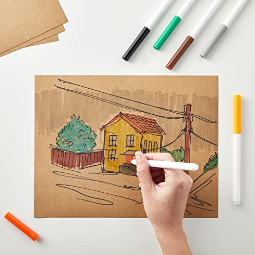 50 Sheets Of Brown Kraft Paper Or Wedding, Party Invitations, Announcements, Drawing, Diy Projects, Arts And Crafts, Scrapbooking, Letter Size, 176Gsm (8.5 X 11 Inches) #TOP1