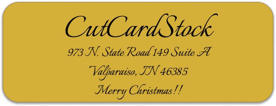 Premium Personalized Return Address Labels - 120 Premium Labels - 2.625" x 1" - Same Day Shipping - Made in The U.S.A. - Holiday Extras Included – Envelope Seals, Cards, Etc. (Gold)