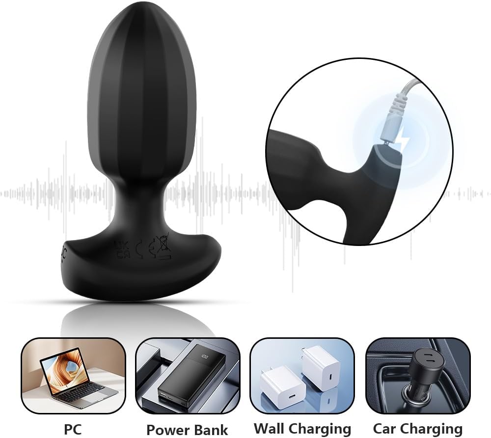 APP Anal Sex Toy, Anal Vibrator with 9 Vibration Modes, Anal Plug Toy, Suitable for Male or Homosexual Masturbation Sticks