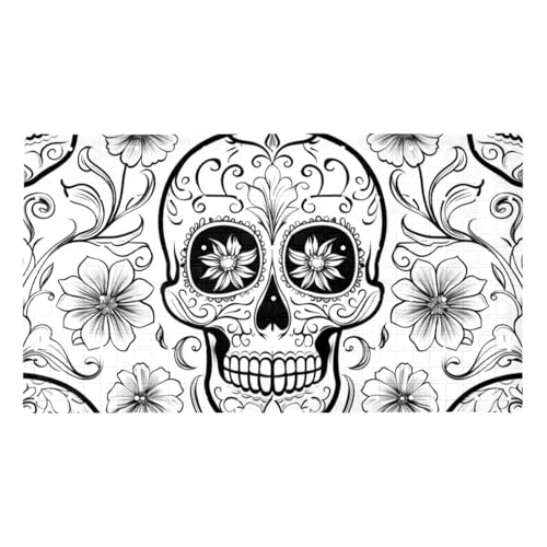 Tapis de sol de qualité supérieure Art Dark Suger Skull antidérapant - 2