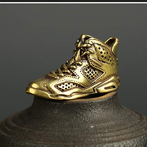 XIAOXI Vintage Latón Zapatilla Zapatilla Artesanía DIY Colgante Ornamento Miniatura Accesorio Colgante Anillo Colgante Accesorios