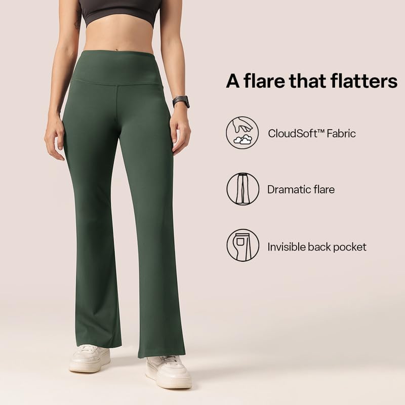 Image of BlissClub Ultimate Flare Pants Lite Tall for Women Above 5'5 ft
