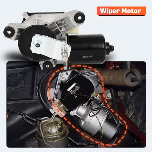 Image of cciyu Front Windshield Wiper Motor Replacement fit for 1988-1990 For Chevrolet for C1500 22071770,22100490,40-186,40186