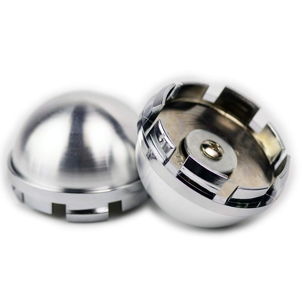 Rhinotuning 4 x 61 mm uniwersalne srebrne osłony na piasty aluminiowe do felg, osłona felg, ogólne części samochodowe