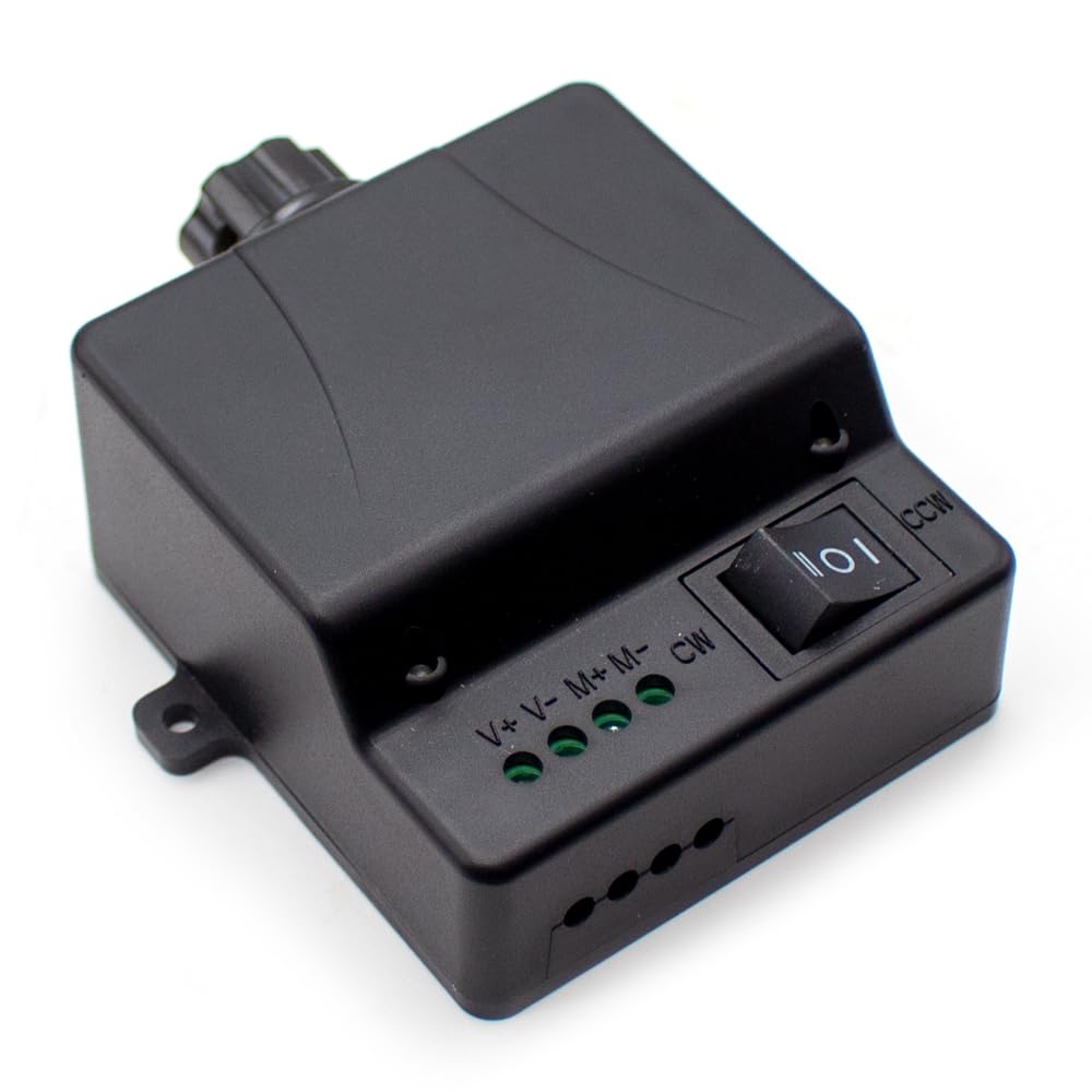 Actuador de Motor Oscilante Alternativo de Bricolaje, Velocidad Ajustable, con Fuente de Alimentación y Regulador (24V 3RPM)