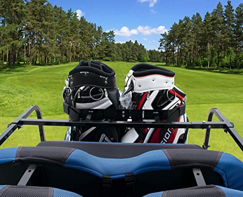Nokins Adjustable Golf Bag Holder Bracket Attachment For Golf Cart Rear Seat Yamaha Ezgo Club Car. Electrophoresis Treatment And Black Powder Coating Double Anti-Rust.high Quality Nylon Webbing. #TOP6