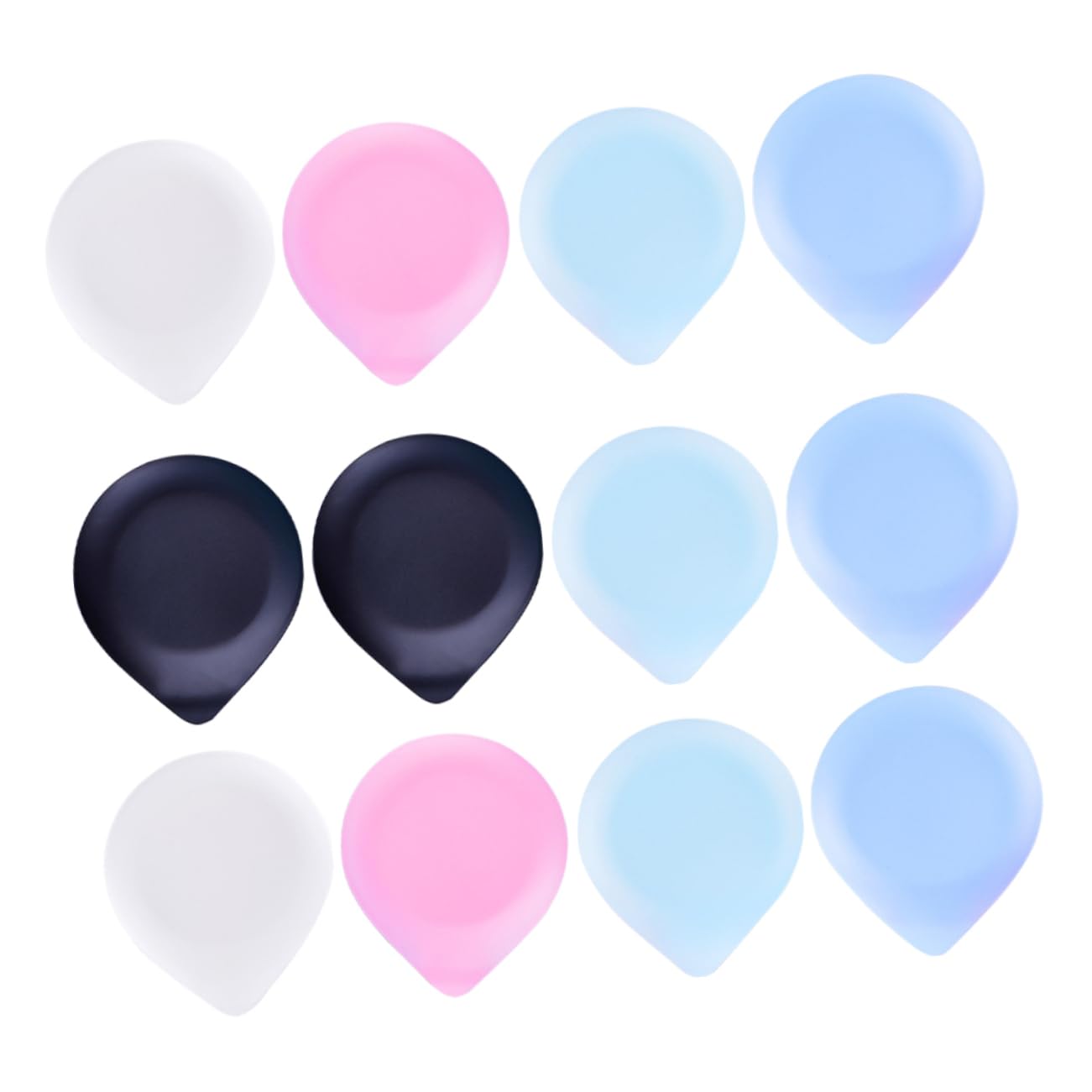 KOMBIUDA 25pcs Water Drop Shape Plate Condiment Plate Dip Dishes Appetizer Plates Snack Plate Fruit Plates Sauce Bowl Condiment Bowls Mini Serving Dish Desert Fruit Bowl Plastic Cake Plates