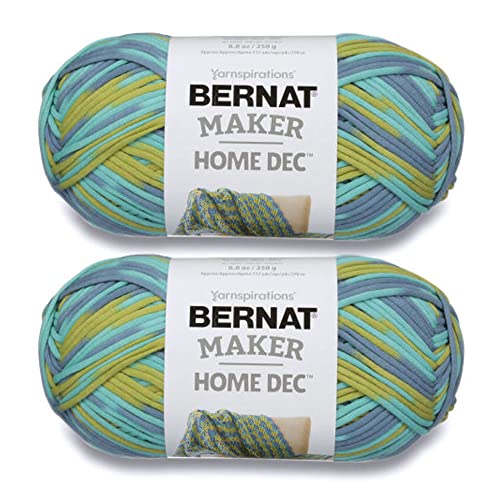 Image of Bernat Maker Home Dec Pacific Varg Yarn - 2 Pack of 250g /8.8oz - Cotton - 5 Bulky - 317 Yards - Knitting, Crochet, Crafts & Amigurumi