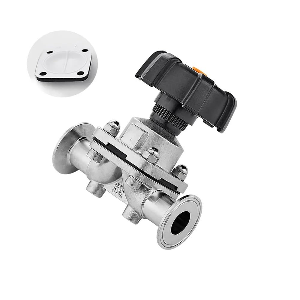Huuoqiwy Composite Diaphragm Fit 12.7Mm-51Mm Pipe Od X 1.5" 2" Tri Clamp Diaphragm Sus 316L Stainless Steel For Homebrew Beer Brewing(,12.7Mm Od K25mm)