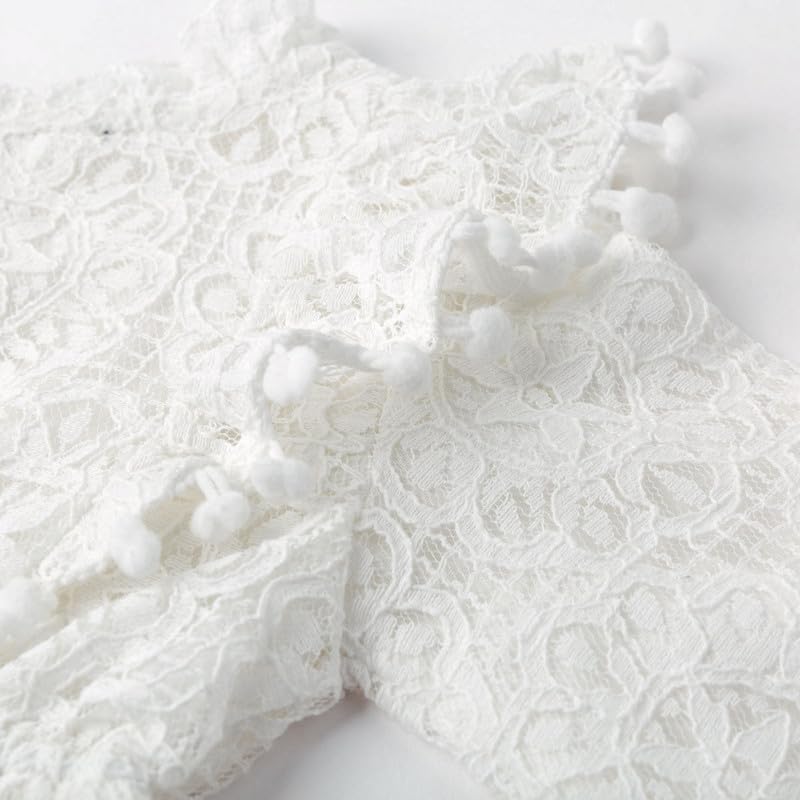 Simplee kids Baby Girls Rompers Long Sleeve Pompoms Infant Toddler Jumpsuit for Spring Fall Winter4