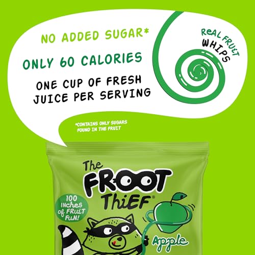 The FROOT Thief Real Fruit Snack Whips, Apple, Nut Free, Perfect for School Lunches and Snacks, Individual Bags Kids Snacks, 5 Pack - image 3
