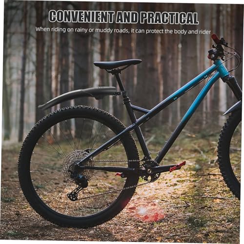 Evita salpicaduras de barro con este guardabarros de bicicleta de plástico negro 4